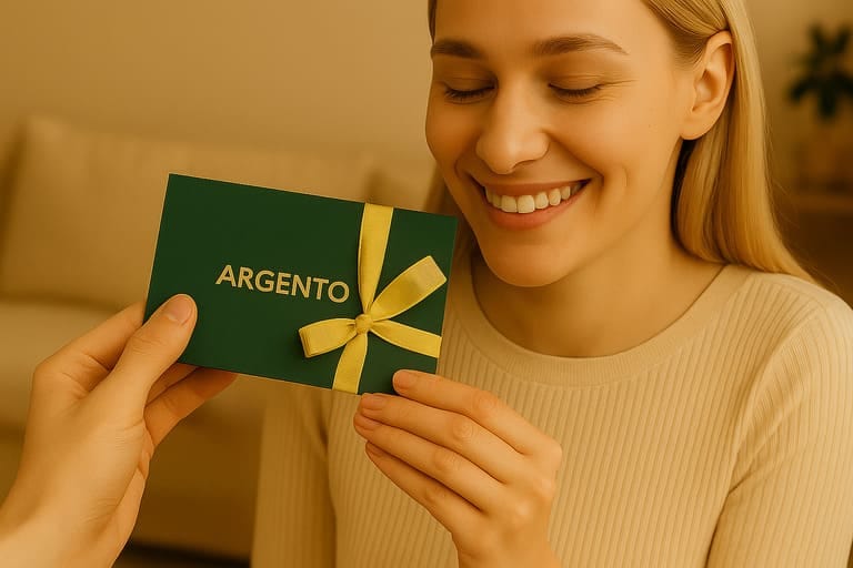 Подарочный сертификат ARGENTO как готовый подарок